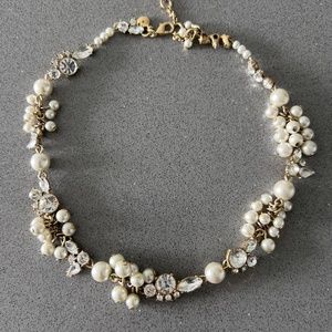 JCrew Pearl/Diamond Necklace
